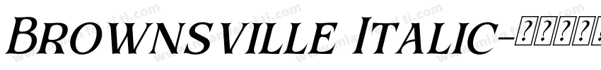 Brownsville Italic字体转换